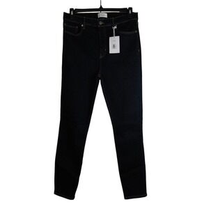 FRAME Le High Skinny Jeans Dark Rinse Indigo Blue Denim Size 34 NEW NWT